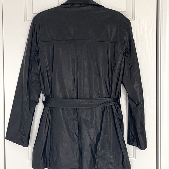Black Vinyl M Women’s Raincoat - Picture 2 of 4